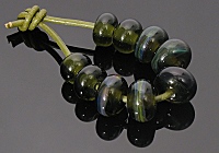 "Mossy" Lampwork Beads