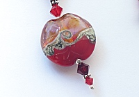 "Dearg" Lampwork Necklace in Detail