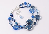 "Waves" Lampwork Bracelet in Detail