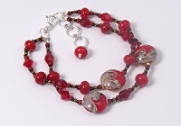 "Dearg" Lampwork Bracelet