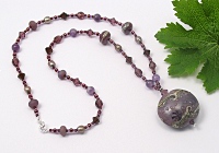 "Purpurea" Lampwork Necklace