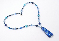 "Silvered Sea" Lampwork Necklace
