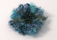 Blue Flower Brooch