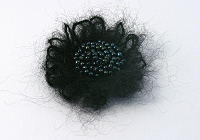 Black Flower Brooch