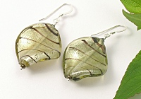 Green Swirl Earrings