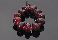 Dark Red Lampwork Beads