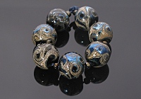 "Cosmic Swirls" Glass Lampwork Beads