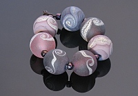 "Pure Purple" Tumbled Lampwork Beads