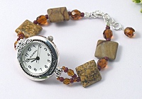 Picture Jasper Beaded Watch
