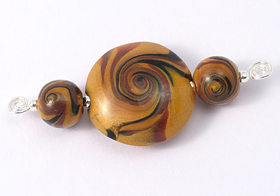 "Tiger Storm" Clay Beads "Tiger Storm" Clay Beads