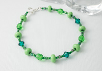 Green Lampwork Bracelet