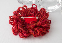 Red-Orange Flower Brooch alternative view 1