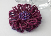 Purple Flower Brooch