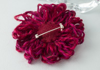 Dark Pink Flower Brooch alternative view 1