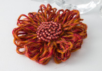 Orange Flower Brooch Orange Flower Brooch