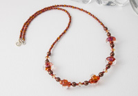 Rust Dichroic Sterling Silver Necklace alternative view 1