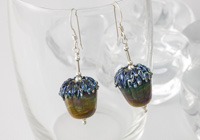 Lampwork Acorn Earrings