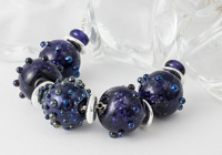 Purple Glitter Lampwork Necklace alternative view 1