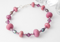 Stone Tumbled Pink Bracelet