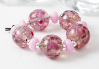 Pink Glitter Lampwork Beads alternative view 1