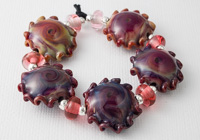 Fire Lotus Wave Lampwork Beads alternative view 1