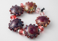 Fire Lotus Wave Lampwork Beads alternative view 2