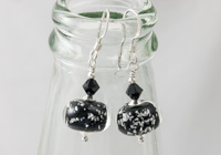 Black Glitter Earrings