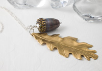 Oak Acorn Pendant Necklace