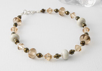 Soft Brown Lampwork Bracelet