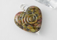 "Dusky" Heart Lampwork Pendant