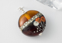 "Amber Flowers" Lampwork Pendant