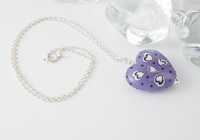 Lilac Heart Lampwork Pendant alternative view 2