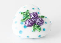 Lampwork Flowery Heart Bead alternative view 2