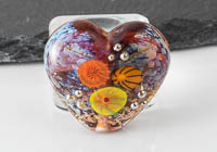 Lampwork Murrini Heart Bead alternative view 2