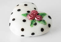 Lampwork Flowery Heart Bead alternative view 1