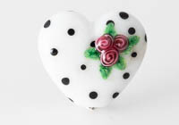 Lampwork Flowery Heart Bead alternative view 2