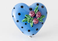 Lampwork Flowery Heart Bead