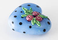 Lampwork Flowery Heart Bead alternative view 1