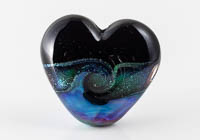 Lampwork Dichroic Flowery Heart Bead alternative view 1