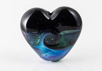 Lampwork Dichroic Flowery Heart Bead alternative view 2