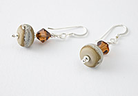 Brown Tumbled Lampwork Earrings alternative view 2