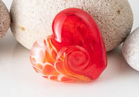 Lampwork Flowery Heart Bead alternative view 1