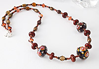 Amber Lampwork Necklace