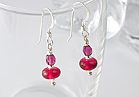 Pink Lampwork Earrings alternative view 2