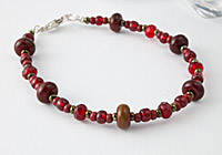 Red Lampwork Bracelet