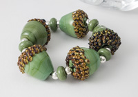 Acorn Lampwork Beads