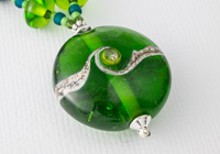 Spring Green Lampwork Necklace alternative view 1