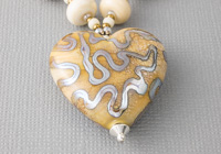 Lampwork Necklace "Golden Heart" alternative view 1