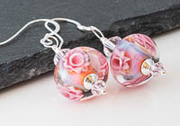 Pink Murrini Lampwork Earrings alternative view 2