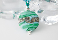 "Seafoam" Lampwork Necklace alternative view 1